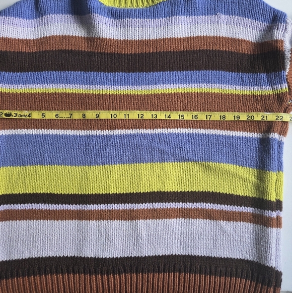 St John's Bay Multicolor Striped Cable Knit Sweater - Picture 4 of 8